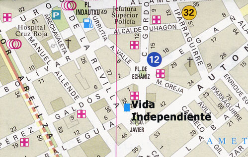 Mapa de localización de Vida Independiente Bizitza
	Gregorio de la Revilla 37-39
	48010 Bilbao